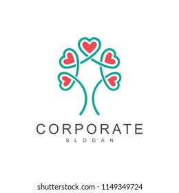 infinity tree logo, love tree logo