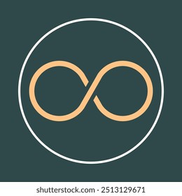 Infinity trendy icon decorous abstract vector illustration colorful artwork beautiful design.eps