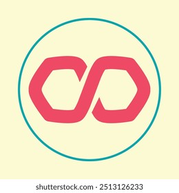 Infinity trendy icon seemly abstract vector illustration colorful artwork beautiful design.eps