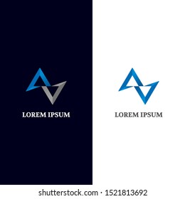 Infinity Triangle Logo Brand Vector Template