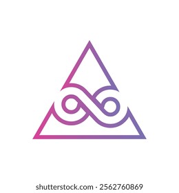 Infinity and Triangle Vector Icon 