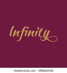 Infinity typography logo vector illustrator