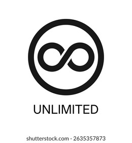 Infinity unlimited symbol icon logo design template