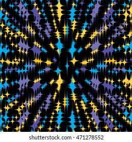 Infinity. Vector background with colorful stars on black background