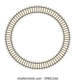 Infinity vector circle train railway track