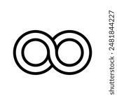 Infinity vector eps symbol illustration color editable
