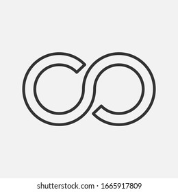 Infinity vector eps symbol illustration isolated on background