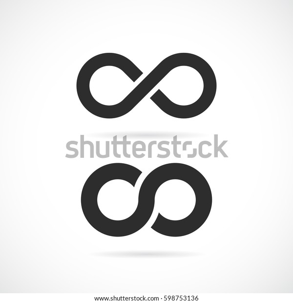 Infinity vector eps symbol illustration\
isolated on white\
background