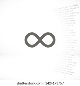infinity vector icon 10 eps , Lorem ipsum Flat design