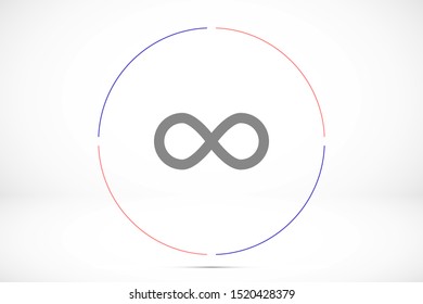 Infinity vector icon. Infinity to calculate the icon. Infinity for dear icon. Infinity for math icon. 10 EPS and Lorem Ipsum.