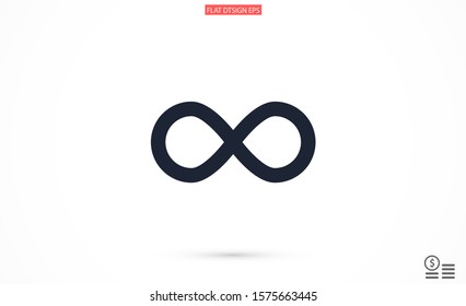 Infinity vector icon. Infinity to calculate the icon. Infinity for dear icon. Infinity for math icon. 10 EPS and Lorem Ipsum.