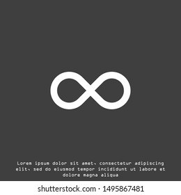 Infinity vector icon eps symbol illustration isolated on white background Outline Infinity vector icon illustration isolated vector sign symbol Infinity vector icon. Infinity  icon sign in