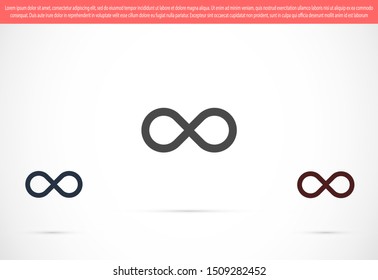 Infinity vector icon eps symbol illustration isolated on white background Outline Infinity vector icon illustration isolated vector sign symbol Infinity vector icon. Infinity  icon sign in