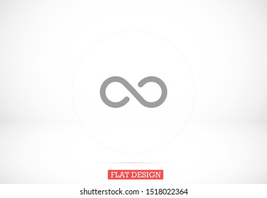 Infinity vector icon eps symbol illustration isolated on white background Outline Infinity vector icon illustration isolated vector sign symbol Infinity vector icon. Infinity  icon sign in