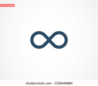 Infinity vector icon eps symbol illustration isolated on white background Outline Infinity vector icon illustration isolated vector sign symbol Infinity vector icon. Infinity  icon sign in