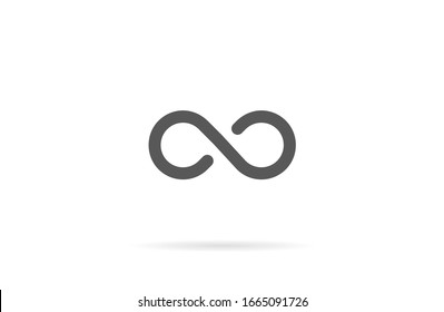 Infinity vector icon eps symbol illustration isolated on white background Outline Infinity vector icon illustration isolated vector sign symbol Infinity vector icon. Infinity icon sign in