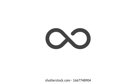 Infinity vector icon eps symbol illustration isolated on white background  