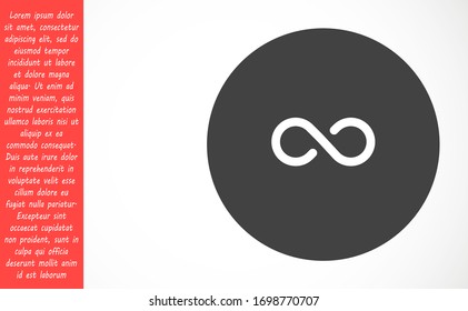 Infinity vector icon eps symbol illustration isolated on white background Outline Infinity vector icon illustration isolated vector sign symbol Infinity vector icon. Infinity icon sign in