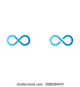 Infinity vector icon with gradient