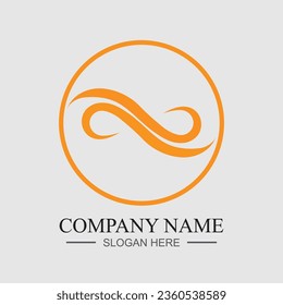 Infinity Vector icon illustration Logo template design on gray background