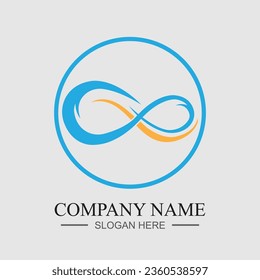 Infinity Vector icon illustration Logo template design on gray background
