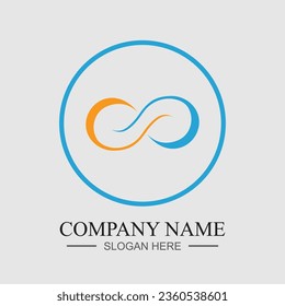 Infinity Vector icon illustration Logo template design on gray background