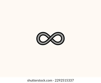 Icono de vector infinito. Símbolo plano del logotipo Infinity aislado - Vector