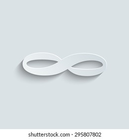 infinity vector icon with shadow