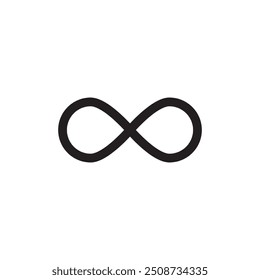 Infinity Vector icon, simple illustration for web and app on white background..eps