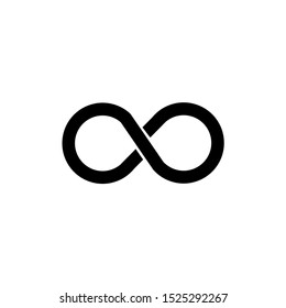 Infinity Icon Vector On White Background Stock Vector (Royalty Free ...