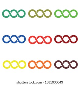 Infinity vector icons can be used for graphic and web design
