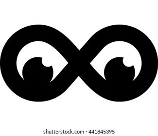 Infinity Vector Illustration. Eternity Symbol Icon. Evil Eyes.