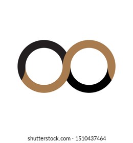 Infinity vector logo symbol on white background.