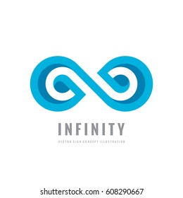 Infinity - vector logo template concept illustration. Abstract shape creative sign. Design element. 