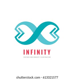 Infinity - vector logo template concept illustration. Abstract shape creative sign. Design element. 