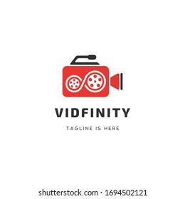 Infinity Video Logo Icon Template Design Vector