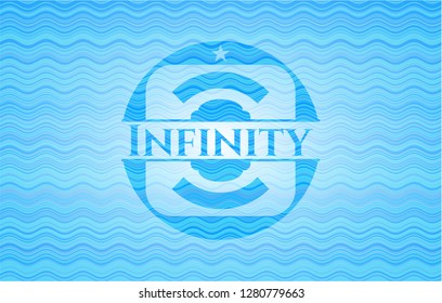 Infinity water representation style emblem.
