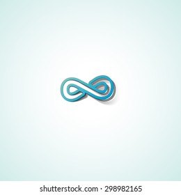 Infinity web icon on white background