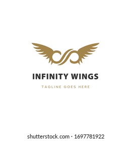 Designs für Infinity Wings-Logos Concept-Vektorillustration