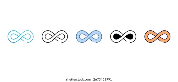 Infinte Set icon design with white background stock illustration