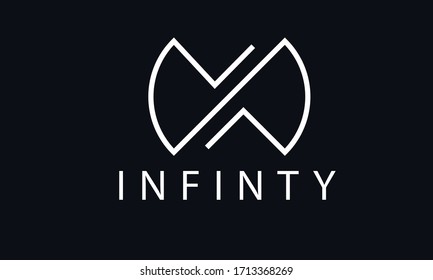 Plantilla de logotipo de vector abstracto INFINTY