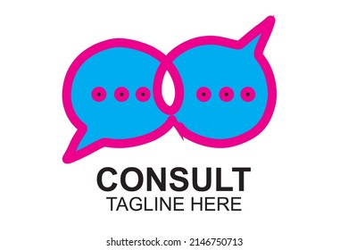 Infinty chat logo design template,  speech bubble icon logo vector illustration, creative color or black message logo high resolution ,talking talk consulting logo company ,consult icon