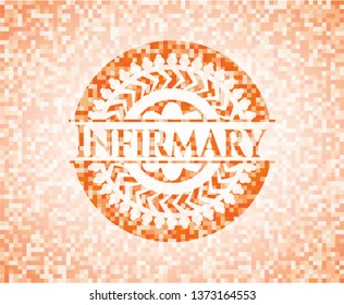 Infirmary orange mosaic emblem
