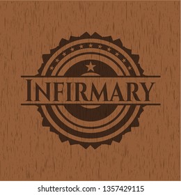 Infirmary wood icon or emblem
