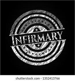 Infirmary written with chalkboard texture