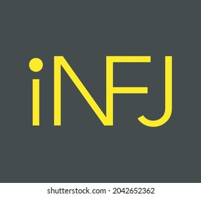 INFJ Logo Vector Template, Introvert Intuitive Feeling Judging 