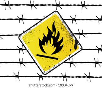 Inflammable Sign Vector Illustration