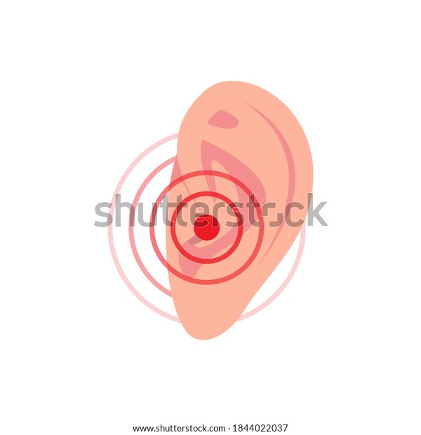 Inflammation Earache Ear Pain Flat Icon Stock Vector (Royalty Free ...