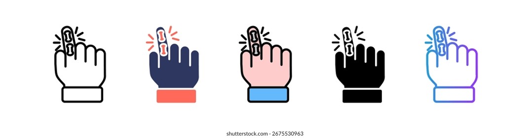 Inflammation Icon Multiple Vector Illustration