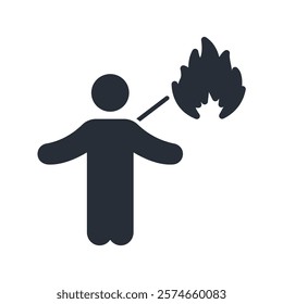 inflammation icon. vector.Editable stroke.linear style sign for use web design,logo.Symbol illustration.